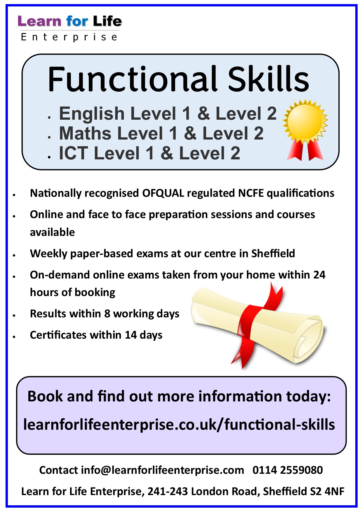 book-your-functional-skills-exam-learn-for-life-enterprise